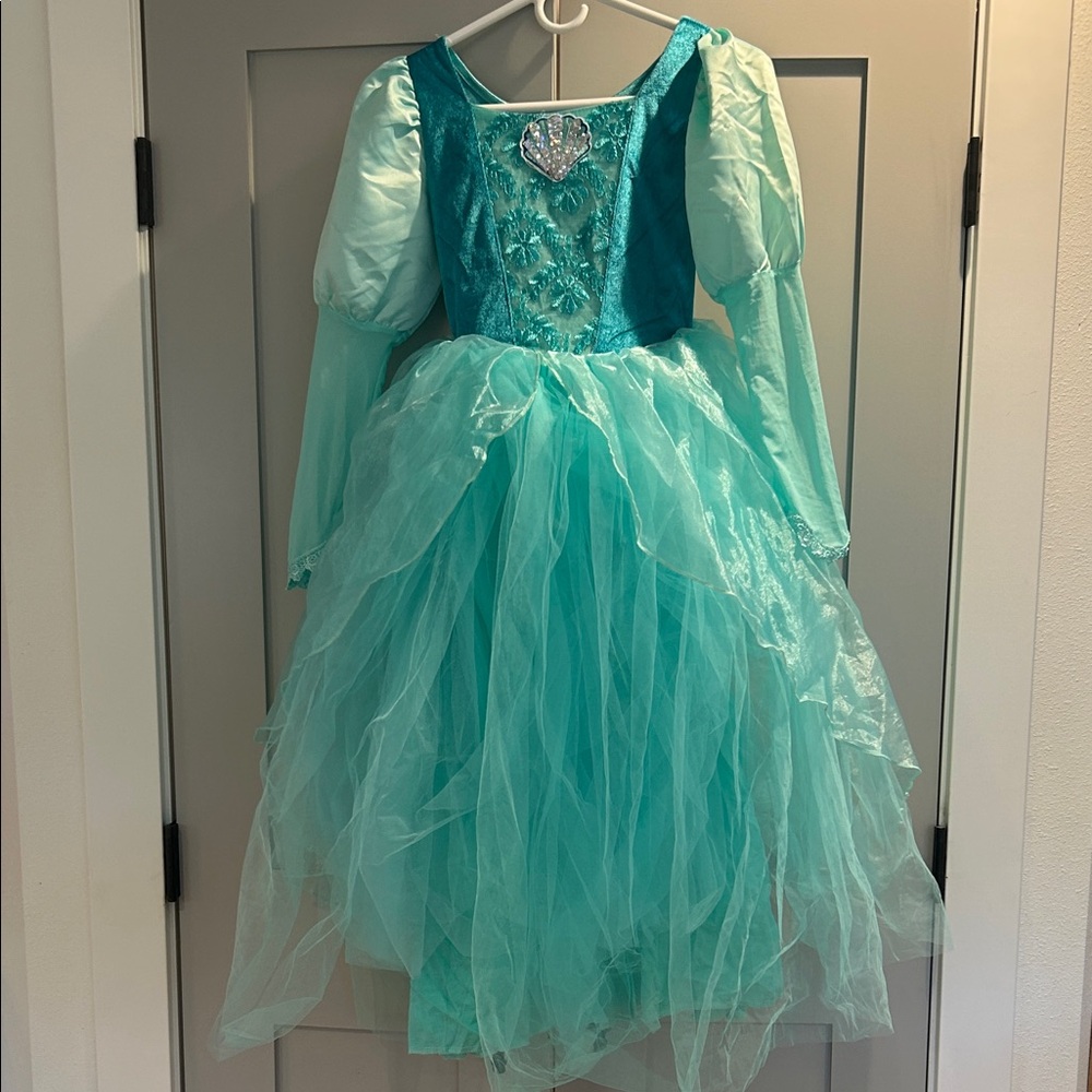 Turquoise Princess Dress with Heart Detail